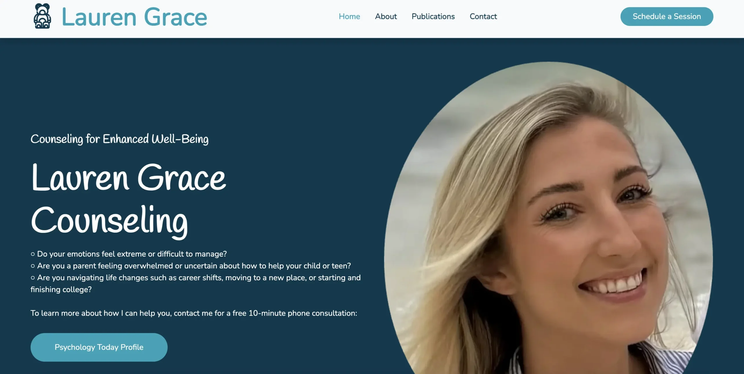 Lauren Grace Counseling Website